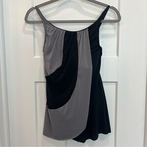 Magicsuit One Piece Bathing Suit Black Gray Size 8 Adjustable Straps